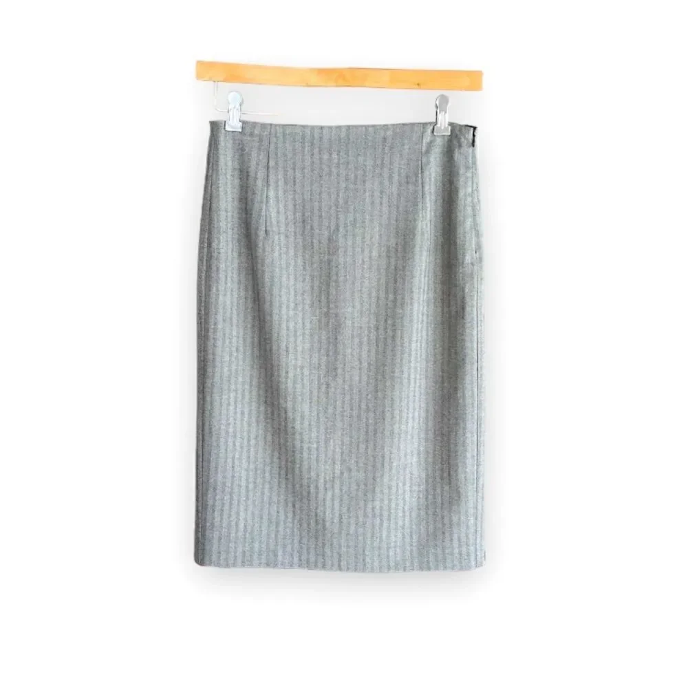 POLECI | Light Gray Chevron Stripe Pencil Skirt (8)